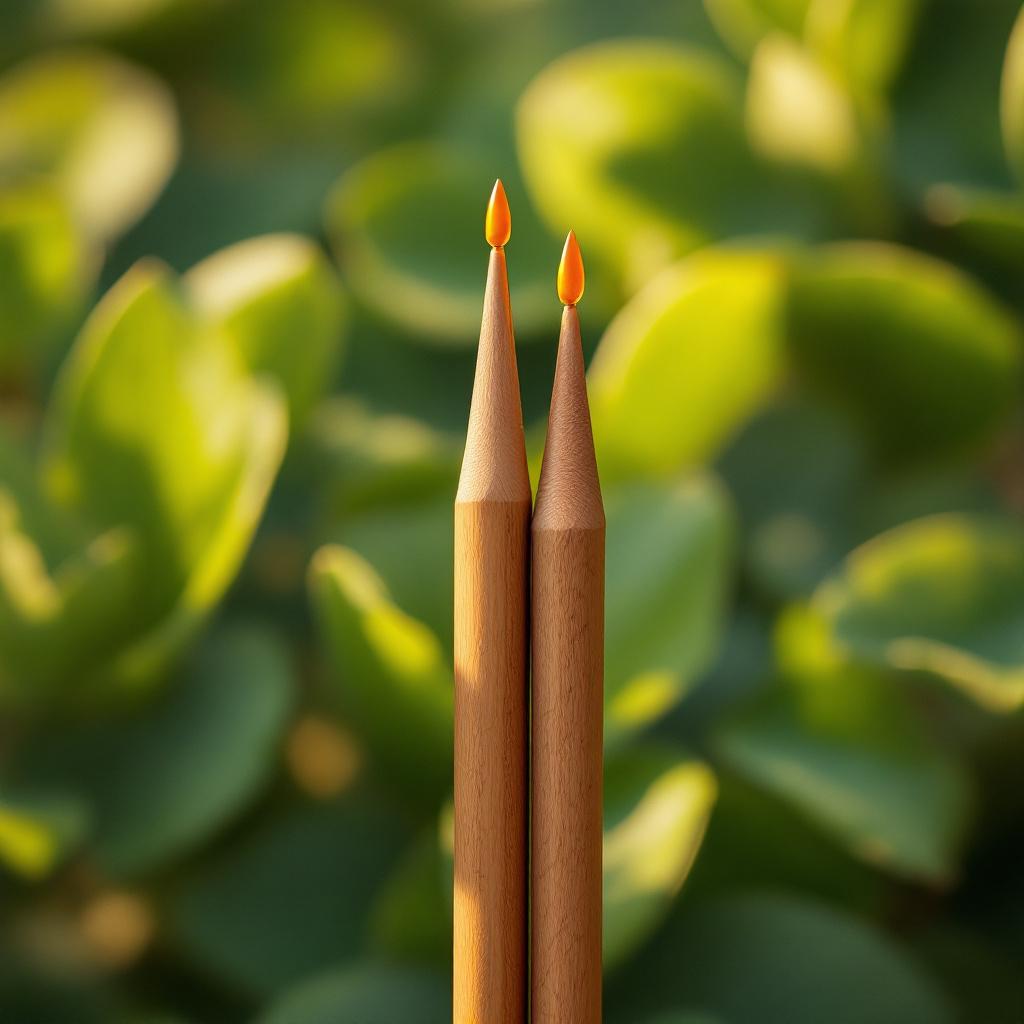 Verdant Maple Knitting Needle — A collection of handcrafted maple knitting needles in various sizes, perfect for